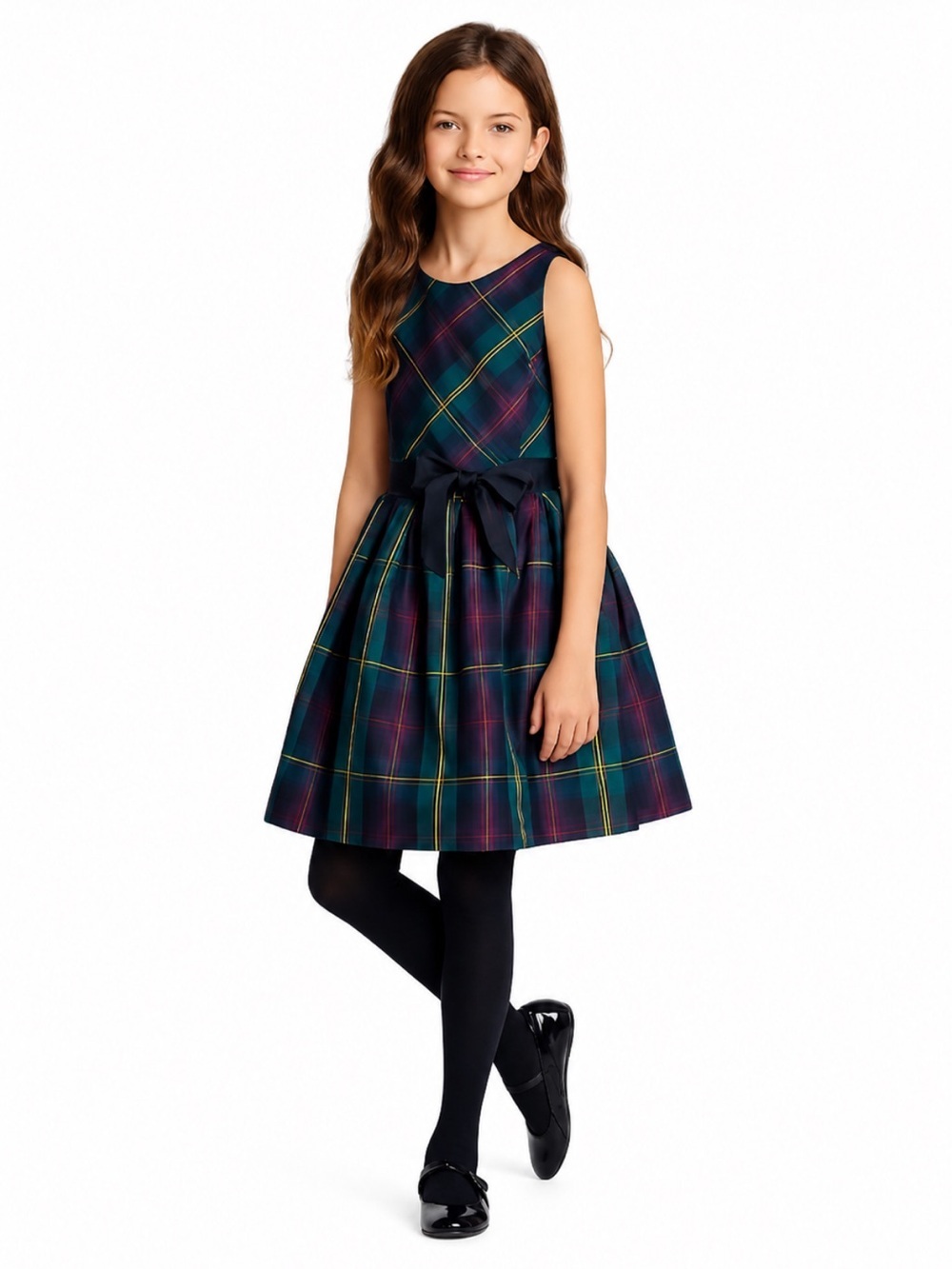 NWT! Polo Ralph Lauren Girls Holiday Tartan Plaid Fit & Flare Dress Size 5